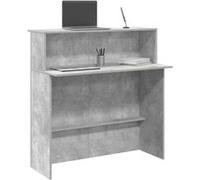 Bureau de réception gris béton 100x50x103,5cm bois d ingénierie Gris G