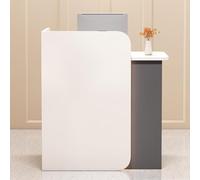 Bureau de réception LED avec tiroir verrouillable, comptoir avant en bois moderne, idéal pour les salons, les spa et les détails, comptoir de réception élégant pour une expérience client améliorée