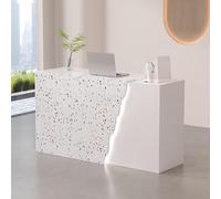 Bureau de réception LED avec tiroirs | Table de bar moderne et élégante pour magasins de détail et salons | Mobilier de secrétaire contemporain pour des espaces de travail efficaces