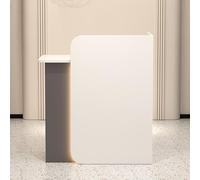 Bureau de réception LED moderne avec compteur de caisse, mobilier de secrétaire élégant pour magasins, armoire d'ordinateur et solutions efficaces de gestion des câbles