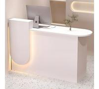 Bureau de réception LED moderne avec tiroirs verrouillables - Idéal pour les caisses de vente au détail et les réceptions Design élégant pour une meilleure expérience client