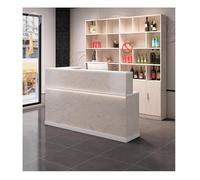 Bureau de réception moderne à DEL avec comptoir de caisse | Réception élégante pour le hall d'entrée, le magasin de détail | 120 cm | Parfait pour la réception