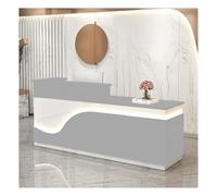 Bureau de réception moderne à DEL avec tiroirs de rangement élégant pour salon et hall - Station de secrétaire (L51,2 cm)