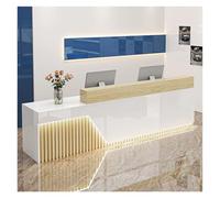 Bureau de réception moderne à DEL élégant pour halls, salons et espaces de vente au détail, 150 cm avec lumières intégrées pour une meilleure expérience client