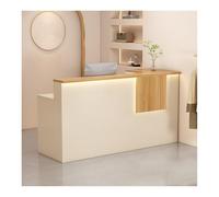 Bureau de réception moderne à LED avec large bureau élégant pour salon et bureau 120 cm Design contemporain peu encombrant Meuble de réception