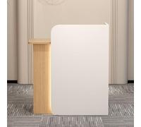 Bureau de réception moderne à LED avec rangement, compteur de caisse enregistreuse, table de secrétaire, armoire d'ordinateur et gestion des câbles, mobilier de bureau élégant pour les zones de vente