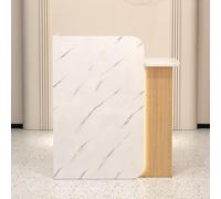 Bureau de réception moderne à LED avec tiroirs verrouillables - Élégant comptoir de salon de beauté, bureau et hôtel pour une expérience client supérieure