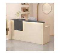 Bureau de réception moderne à LED - Comptoir avant avec grand bureau Bureau de réception élégant pour salon et entreprise Design contemporain parfait pour le service client.