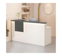 Bureau de réception moderne à LED - Comptoir avant élégant avec bureau spacieux pour salon et bureau - Design contemporain idéal pour accueillir des invités et améliorer l'espace de travail