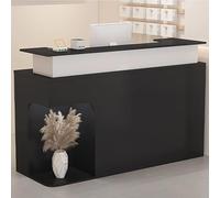 Bureau de réception moderne avec armoire de rangement et tiroir, comptoir de réception pour magasins de vêtements et salons de beauté, mobilier de détail élégant pour une expérience client améliorée