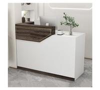 Bureau de réception moderne avec armoire et caisse enregistreuse, bureau d'ordinateur en bois pour bureau, salon, spa, hall et centre de beauté