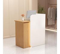 Bureau de réception moderne avec comptoir, bureau en forme de L avec tiroirs verrouillables, petite table de réception pour bureau, salon de beauté, comptoir de vente au détail