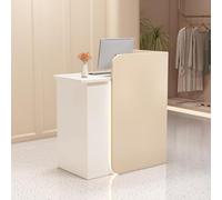 Bureau de réception moderne avec comptoir, bureau en forme de L avec tiroirs verrouillables, petite table de réception pour bureau, salon de beauté, comptoir de vente au détail