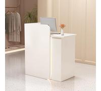 Bureau de réception moderne avec comptoir, bureau en forme de L avec tiroirs verrouillables, petite table de réception pour bureau, salon de beauté, comptoir de vente au détail