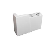 Bureau de réception moderne avec comptoir compact Finition noyer 79,8 cm Côté gauche Parfait pour les petits espaces Idéal pour les salons et les magasins de détail