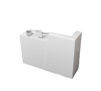Bureau de réception moderne avec comptoir compact pour magasins de vêtements - Design élégant blanc de 120 cm parfait pour les petits espaces - Idéal pour les salons et les magasins de vente au détail