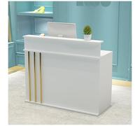 Bureau de réception moderne avec comptoir en forme de L pour salon de vente au détail, hôtel et hall d'entrée - Support compact pour caisse enregistreuse - 7,90 x 50 x 100 cm