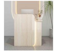 Bureau de réception moderne avec comptoir pour halls et salons - Bureau d'entrée élégant en bois, 99,8 x 40 x 89,9 cm - Solution de mobilier de bureau contemporain