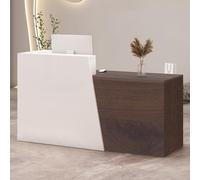 Bureau de réception moderne avec comptoir Sto Chut pour salon, boutique, café - Résistant aux rayures - Assemblage facile - Design peu encombrant - Fourrure