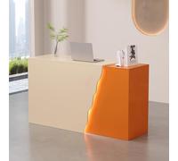 Bureau de réception moderne avec comptoir - Table de bureau élégante pour les salons, les zones d'attente et la maison - Petit bureau contemporain pour une gestion efficace des visiteurs