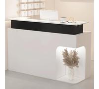 Bureau de réception moderne avec comptoir, table de caisse de vente au détail avec tiroir et armoire de rangement, solution de réception de magasin de bureau