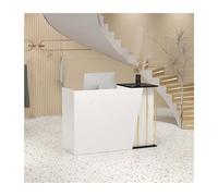 Bureau de réception moderne avec comptoir - Table de réception pour hall d'entrée et salon de beauté - Comptoir élégant de 120 cm pour espaces professionnels