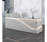 Bureau de réception moderne avec éclairage d'ambiance - Mobilier de bureau peu encombrant pour les espaces professionnels Design élégant pour une meilleure esthétique du lieu de travail
