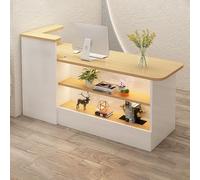 Bureau de réception moderne avec étagère et tiroirs pour salon de vente au détail