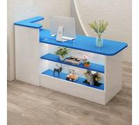 Bureau de réception moderne avec étagère et tiroirs pour salon de vente au détail
