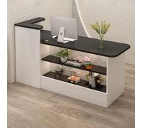 Bureau de réception moderne avec étagère et tiroirs pour salon de vente au détail