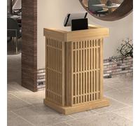Bureau de réception moderne avec grand espace de rangement - Comptoir élégant pour thé aux perles, salons de coiffure, magasins de vêtements - Design fonctionnel et contemporain pour réussir votre