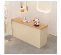 Bureau de réception moderne avec œillet de câble - Comptoir de caisse en bois pour bureaux, salons, espaces commerciaux, halls - 79,8 x 49,8 x 89,9 cm (B3)