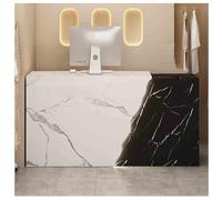 Bureau de réception moderne avec lumière LED - Petit comptoir pour magasin de vêtements et salon de beauté - Table de hall élégante (F-2 L-120 x 60 x 90 cm)