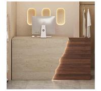 Bureau de réception moderne avec lumière LED - Table de comptoir compacte pour magasin de vêtements et salon de beauté - Dimensions : 120 x 60 x 89,9 cm