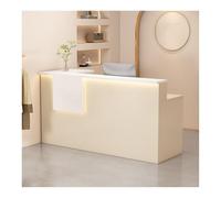 Bureau de réception moderne avec lumières LED - Bureau d'entrée élégant pour salon de bureau, design contemporain C3 côté gauche, parfait pour les salons de beauté et les spas