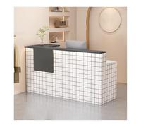 Bureau de réception moderne avec lumières LED - Comptoir avant élégant pour bureaux et salons de bureau spacieux, design contemporain, idéal pour un usage professionnel