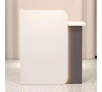 Bureau de réception moderne avec lumières LED et tiroirs verrouillables, comptoir de caisse en bois de 152,4 cm pour bureau ou magasin, élégante table d'enregistrement noire