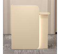 Bureau de réception moderne avec lumières LED et tiroirs verrouillables pour salon de beauté, bureau, hôtel, hall d'entrée