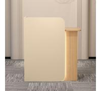 Bureau de réception moderne avec lumières LED - Tiroirs verrouillables - Table de comptoir pour salon de beauté, bureau, hôtel, entrée - Meuble de réception moderne et élégant