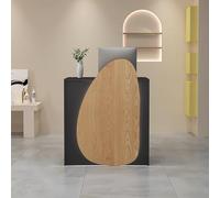 Bureau de réception moderne avec petit tiroir avant et gestion des câbles, pour entrées, salons, espaces commerciaux et bureaux à domicile, élégant et fonctionnel