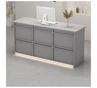 Bureau de réception moderne avec poste de travail informatique multifonction, idéal pour la maison, le bureau, le commerce de détail, le hall d'entrée et les zones de réception (A6, 100 cm)