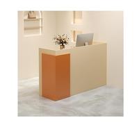 Bureau de réception moderne avec rangement | Table de comptoir avant élégante pour bureau à domicile et vente au détail | Table de réception du hall commercial (80 cm)