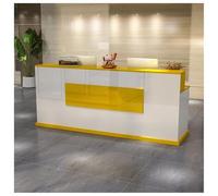 Bureau de réception moderne avec tiroir 120 cm en bois pour bureau de vente au détail hall Bancone élégant pour utilisation informatique - Idéal pour les espaces d'affaires