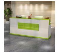 Bureau de réception moderne avec tiroir 140 cm, comptoir en bois pour bureau de vente au détail, hall d'entrée - Cassa bancone élégant pour utilisation informatique et mobilier de salle de réception.