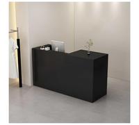 Bureau de réception moderne avec tiroir à clavier et armoire principale, mobilier de bureau élégant pour espaces d'entreprise, hôtels et salles de réunion (A3, 90 cm)