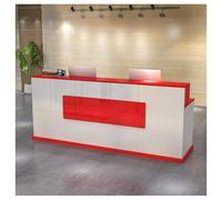 Bureau de réception moderne avec tiroir en bois pour comptoir de vente au détail, table d'ordinateur pour bureau et hall d'accueil élégant (A8, 100 cm)