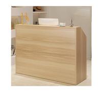 Bureau de réception moderne avec tiroir verrouillable, comptoir avant en bois de 100 cm pour hôtel, bureau, magasin - Meuble de réception élégant, design simple