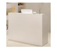 Bureau de réception moderne avec tiroir verrouillable, comptoir de réception blanc de 100 cm pour bureau, hôtel, magasin - Bureau de réception simple et élégant