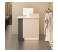 Bureau de réception moderne avec tiroir verrouillable - Comptoir pour salon et bureau - Gestion des câbles - Œillets du côté gauche (100 cm)