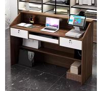 Bureau de réception moderne avec tiroir verrouillable et design élégant pour salon de beauté ou bureau